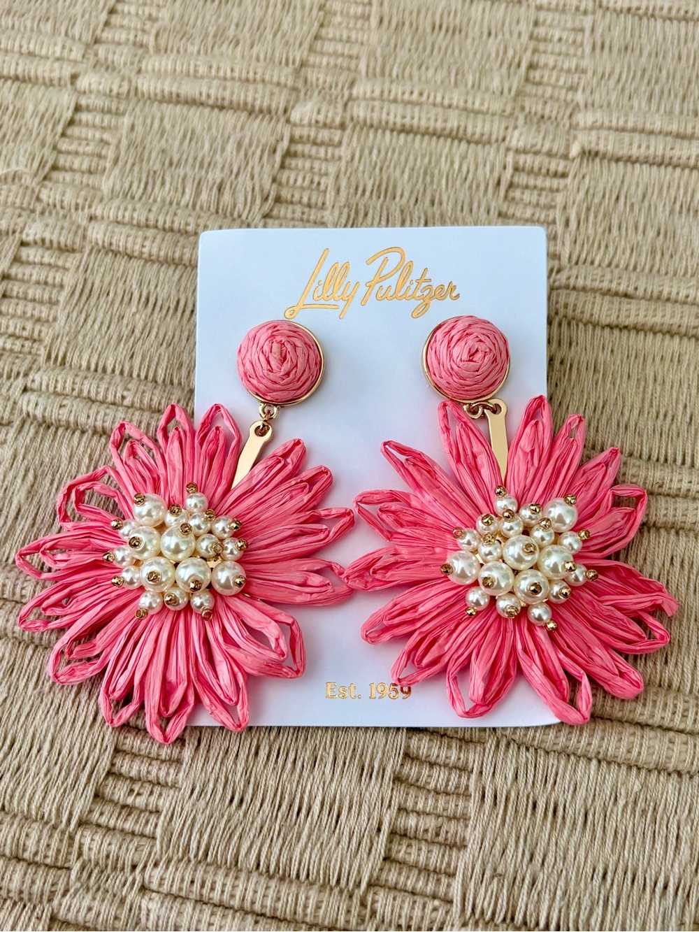 LILLY PULITZER Sorbet Pink Bursting Blooms Earrings